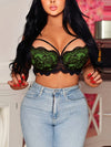 2pcs of Plus Size Women'S Sexy Lace Stitching Bra
